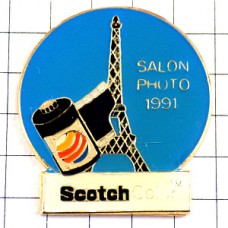 ピンバッジ・エッフェル塔パリ写真フィルム撮影スコッチ社 SCOTCH EIFFEL SALON-PHOTO PARIS