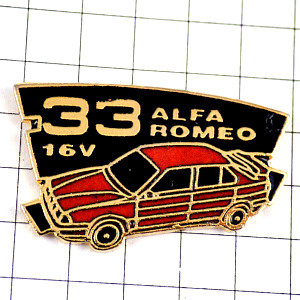 ピンバッジ・アルファロメオ３３赤い車 ALFA-ROMEO-33 ALFA-ROMEO ITALIA ITALY