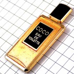 ピンバッジ・ココシャネル香水ボトル壜オードトワレ型 COCO CHANEL