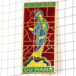 ブローチ・ルマン司教区サンジュリアン大聖堂ステンドグラス昇天 DIOCESE LE-MANS FRANCE BROCHE