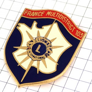 ブローチ・ライオンズクラブＬフランス地図型 LIONS-CLUB FRANCE