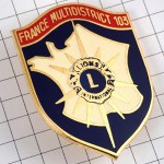 ブローチ・ライオンズクラブＬフランス地図型 LIONS-CLUB FRANCE