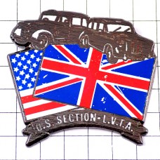 ピンバッジ・イギリス国旗アメリカ星条旗ビンテージ車タクシー英国