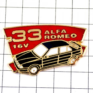 ピンバッジ・アルファロメオ３３黒い車 ALFA-ROMEO-33 ALFA-ROMEO ITALIA ITALY