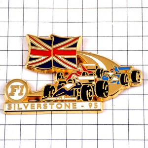 ピンバッジ・シルバーストーンF1サーキット英国イギリス国旗ユニオンジャックUK