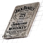 ピンバッジ・ジャックダニエル酒ウイスキー銀色ピューター製 JACK-DANIELS TENNESSEE WHISKY WHISKEY