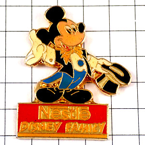 ピンバッジ・ミッキーマウス紳士ディズニー DISNEY MICKEY NESTLE