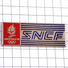 ピンバッジ・SNCF鉄道アルベールビル冬季五輪オリンピック赤