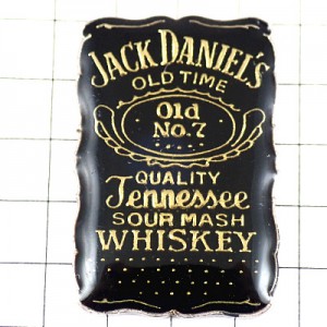 ピンバッジ・ジャックダニエル黒ラベル酒ウイスキー JACK-DANIELS TENNESSEE WHISKY WHISKEY USA