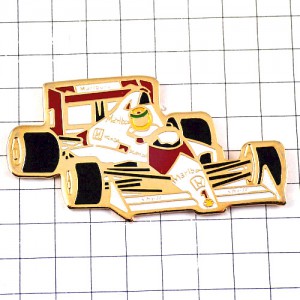 ピンバッジ・アイルトンセナF1ホンダ車