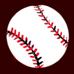 ピンバッジ・NEW!白球ベースボール野球のボール赤い糸 BASEBALL-BALL