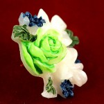 ピンバッジ・New!花々ローズ薔薇バラなど緑や白色