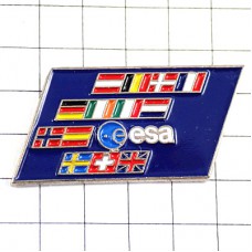 ピンバッジ・ヨーロッパの宇宙開発ＥＳＡ国旗 EUROPEAN-SPACE-AGENCY