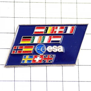 ピンバッジ・ヨーロッパの宇宙開発ＥＳＡ国旗 EUROPEAN-SPACE-AGENCY