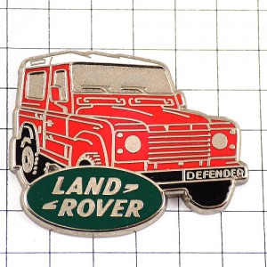 ピンバッジ・ランドローバー車ディフェンダー赤 ROVER RANGE-ROVER LAND-ROVER DEFENDER ENGLAND