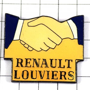 ピンバッジ・ルノー車メーカー握手 RENAULT FRANCE