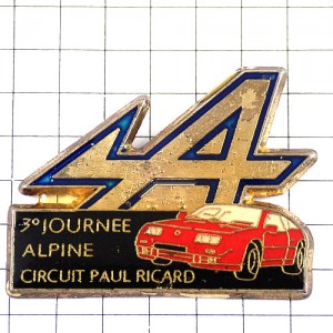 ピンバッジ・ルノーアルピーヌ赤い車レースＡ RENAULT-ALPINE FRANCE