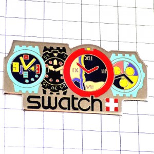 ピンバッジ・スウォッチ腕時計いろいろ SWATCH SWISS 