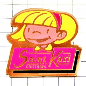 ピンバッジ・小さな女の子カットモデル美容室