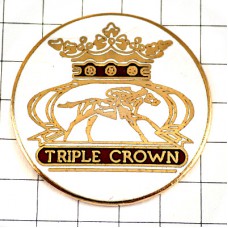 ピンバッジ・三冠トリプルクラウン競馬レース王冠 TRIPLE-CROWN USA WHISKEY