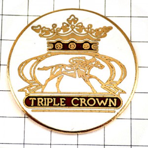 ピンバッジ・三冠トリプルクラウン競馬レース王冠 TRIPLE-CROWN USA WHISKEY