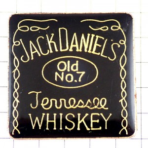 ピンバッジ・ジャックダニエル黒ラベル酒ウイスキー JACK-DANIELS TENNESSEE WHISKY WHISKEY USA