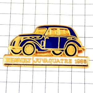 ピンバッジ・ルノー車アンティーク青1939年 RENAULT FRANCE