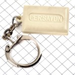 キーホルダー・ペルサボン石けん型しろい石鹸 PERSAVON SOAP SAVON-DE-MARSEILLE FRANCE