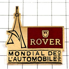 ピンバッジ・エッフェル塔ローバー車モンディアルドロトモビル国際見本市 ROVER RANGE-ROVER LAND-ROVER ENGLAND