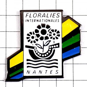 ピンバッジ・花の乗った船 FLORALIES NANTES FRANCE