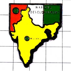 ピンバッジ・インドの地図ワルダーの場所