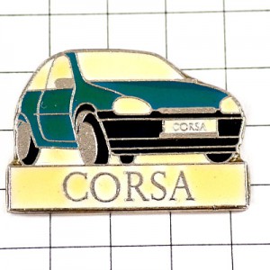 ピンバッジ・コルサ車オペル緑色 OPEL CORSA GERMANY