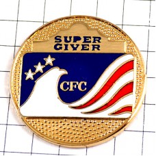 ピンバッジ・アメリカ国旗柄イーグル鷲わし鳥 CFC SUPER-GIVER USA EAGLE FLAG