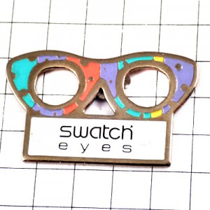 ピンバッジ・時計スウォッチのフレーム眼鏡 SWATCH SWISS 