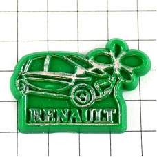 ピンバッジ・ルノートゥインゴ車と花 RENAULT FRANCE