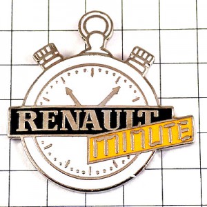 ピンバッジ・ルノー車ストップウォッチ時計 RENAULT FRANCE