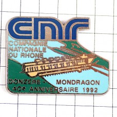 ピンバッジ・ローヌ川とダム発電 CNR BARRAGE RHONE FRANCE