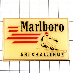 ピンバッジ・スキーヤー煙草マルボロ社スポンサー MARLBORO