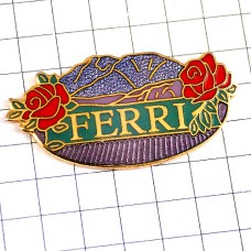 ピンバッジ・フェリ真っ赤なバラ薔薇ローズ花 FERRI ROSES LAVANDA VALENSOLE ALPS FRANCE