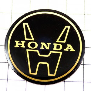 ピンバッジ・ホンダ黒いＨロゴ車やバイク二輪 HONDA JAPAN