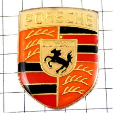 ピンバッジ・ポルシェ車エンブレム黒馬 PORSCHE GERMANY