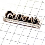 ピンバッジ・香水や化粧品ゲラン銀色シルバー文字 GUERLAIN