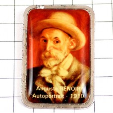 ピンバッジ・画家ルノワール自画像 AUGUSTE-RENOIR