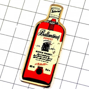 ピンバッジ・バランタインお酒ボトル型ウイスキー瓶 BALLANTINES WHISKY SCOTLAND