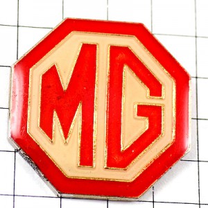 ピンバッジ・ＭＧエンブレム英国車イギリス六角形 MG-MOTORS ENGLAND