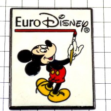 ピンバッジ・ミッキーマウス絵筆ユーロディズニー MICKEY EURODISNEY DISNEYLAND-PARIS OPENING FRANCE