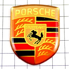 ピンバッジ・ポルシェ車エンブレム黒馬 PORSCHE GERMANY