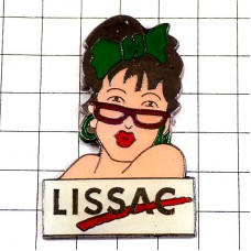 ピンバッジ・メガネ眼鏡セクシー女の子 LISSAC FRANCE