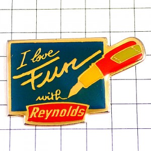 ピンバッジ・文房具レイノルズの万年筆ファン楽しいこと英語 REYNOLDS