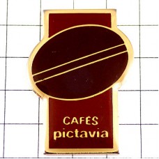 ピンバッジ・コーヒー豆一個カフェ珈琲 CAFES-PICTAVIA